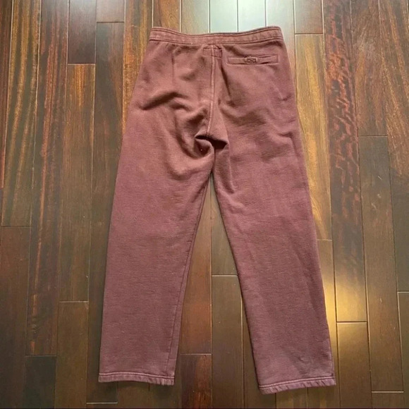 Roots Sweatpants Straight Leg Track Pants  Fleece Joggers Burgundy Size XS - Picture 15 of 16